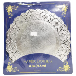 PAPER DOILIES (8.5in) (21.5CM) SILVER (24PC)