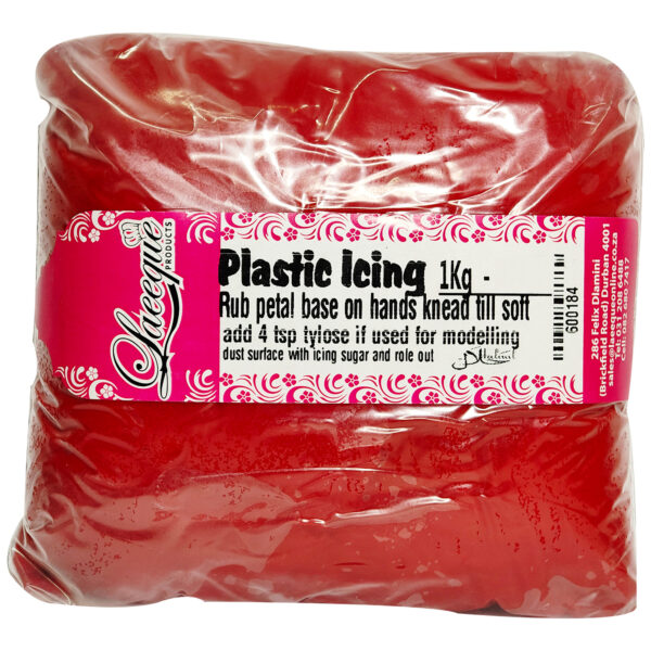 PLASTIC ICING RED 1KG