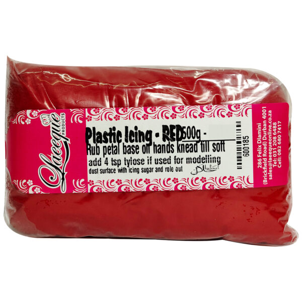 PLASTIC ICING RED 500g